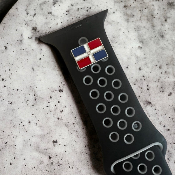 Dominican Flag Watch Charm