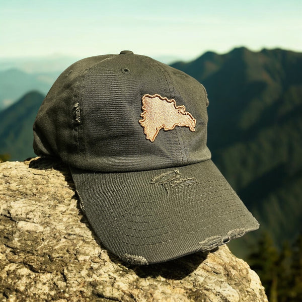 Dominican Map Olive Dad Hat