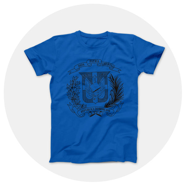 Black Escudo Outline  Royal Blue Shirt