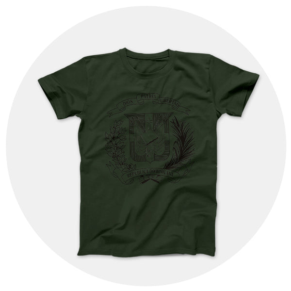 Black Escudo Outline Hunter Green Shirt