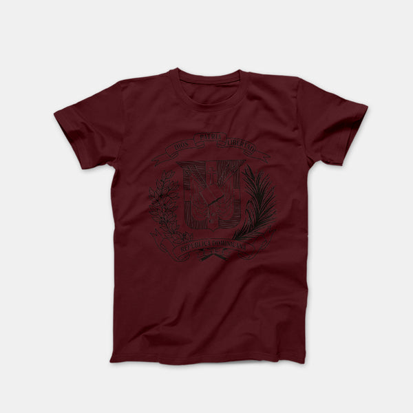 Black Escudo Outline Maroon Shirt