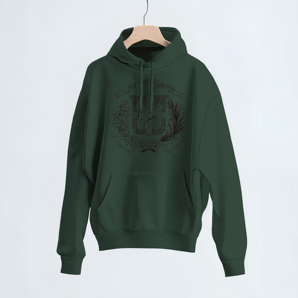 Escudo Black Outline Alpine Green Hoodie