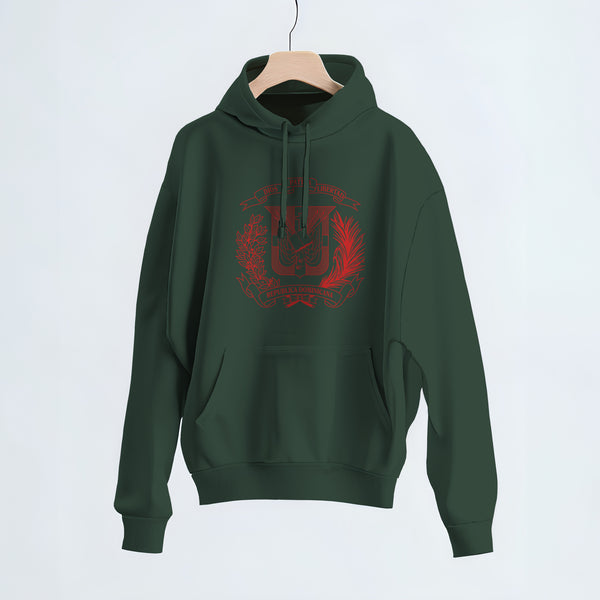 Escudo Red Outline Alpine Green Hoodie