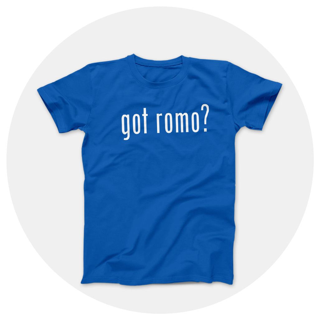 got romo? Royal Blue Shirt – Team Dominican