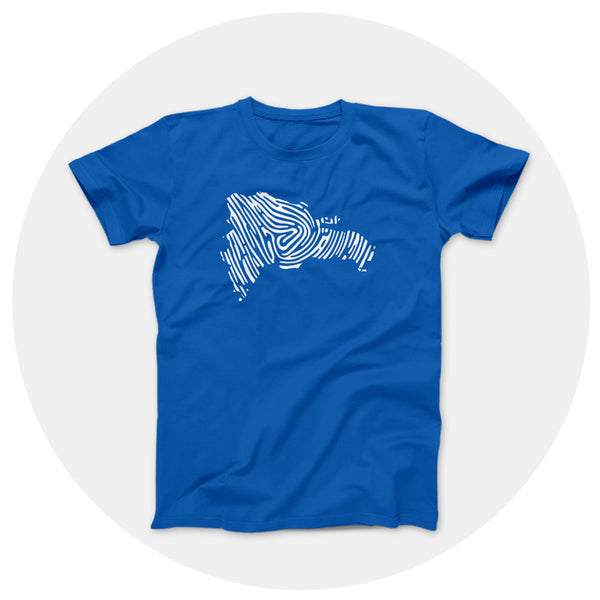 Map Print Royal Blue Shirt