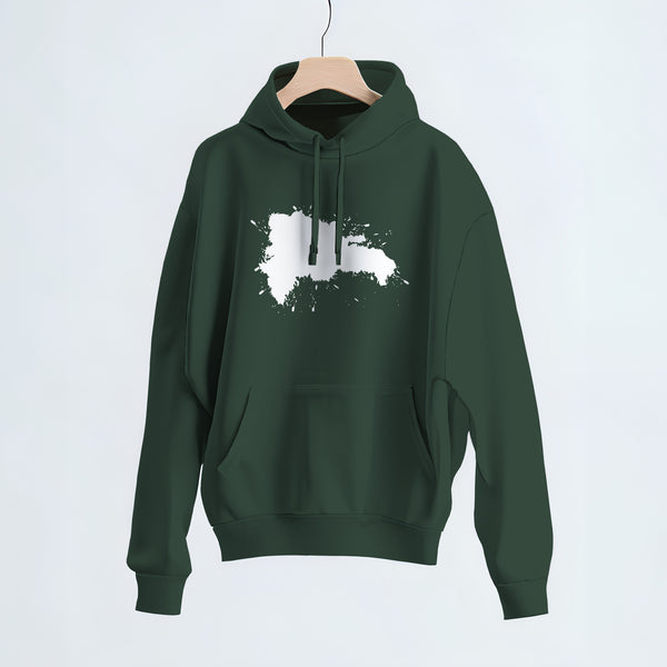 Map Splatter Alpine Green Hoodie