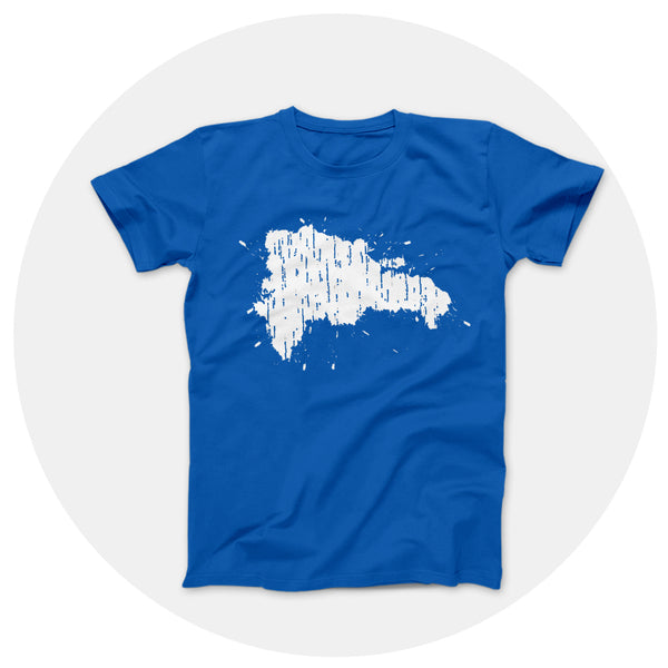 Map Splatter Royal Blue Shirt