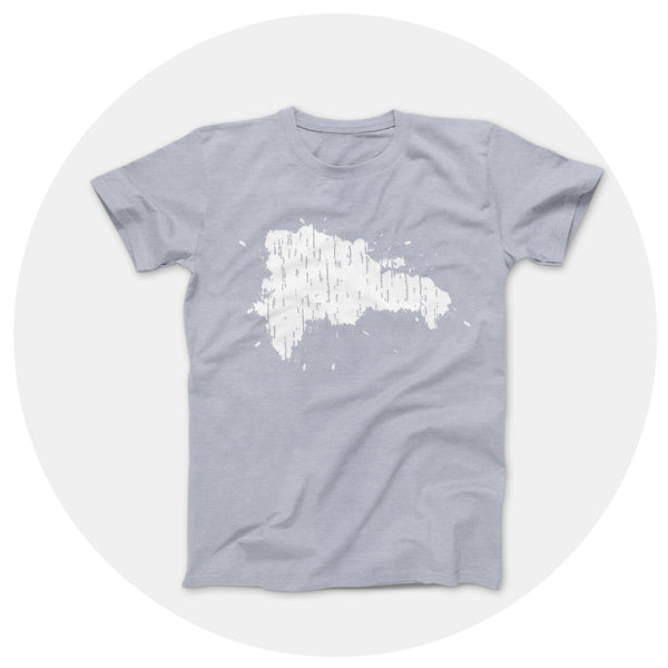 Map Splatter Heather Gray Shirt