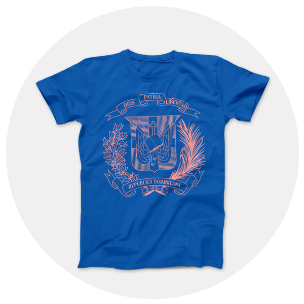 Pink Escudo Outline Royal Blue Shirt