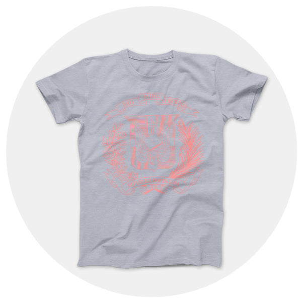 Pink Escudo Outline Heather Gray Shirt