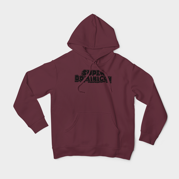 Black Super Dominican Maroon Hoodie