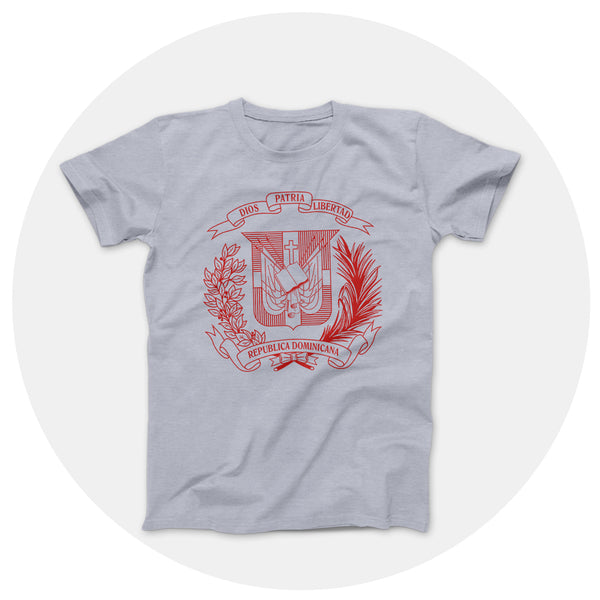 Red Escudo Outline Heather Gray Shirt