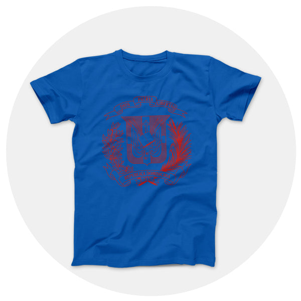 Red Escudo Outline Royal Blue Shirt