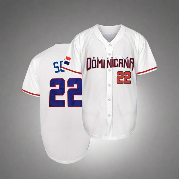 SOTO 22 República Dominicana White Baseball Jersey