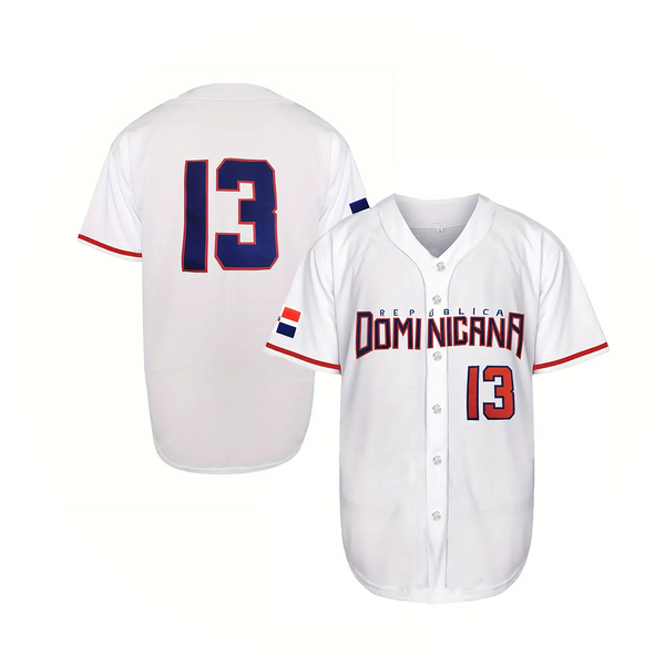 Republica Dominicana White Baseball Jersey