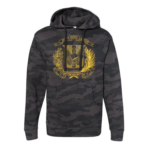 Escudo Yellow Outline Black Camo Hoodie