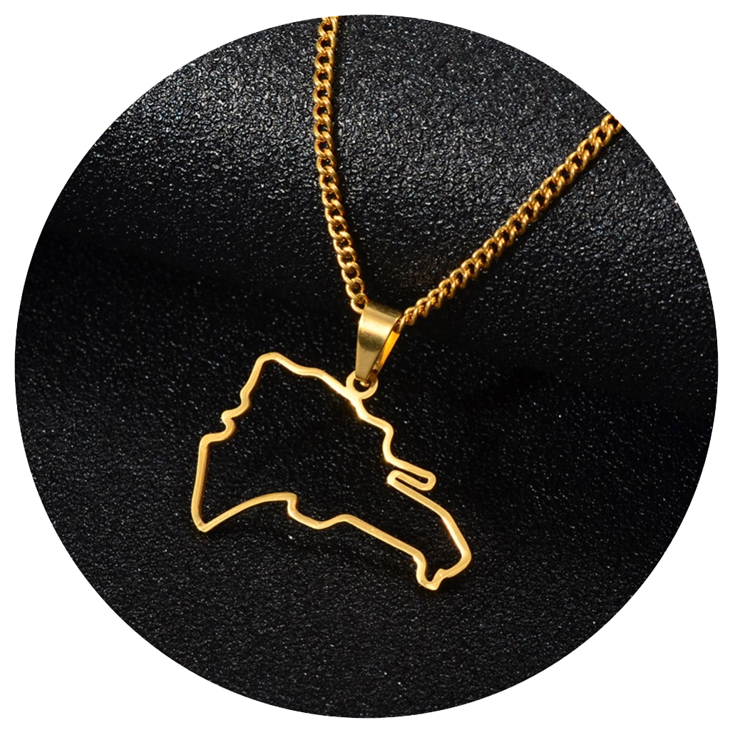 Map Outline Necklace