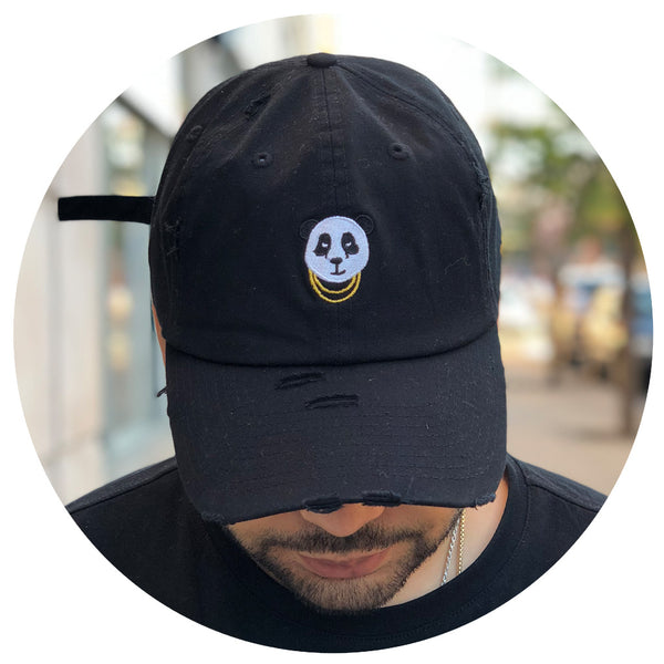 Panda Distressed Hat