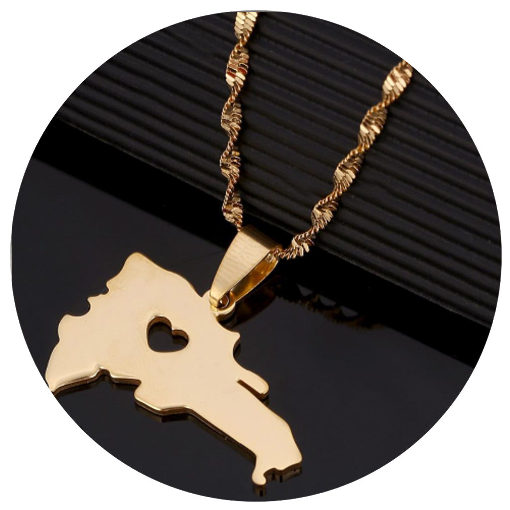 Map Pendant Necklace