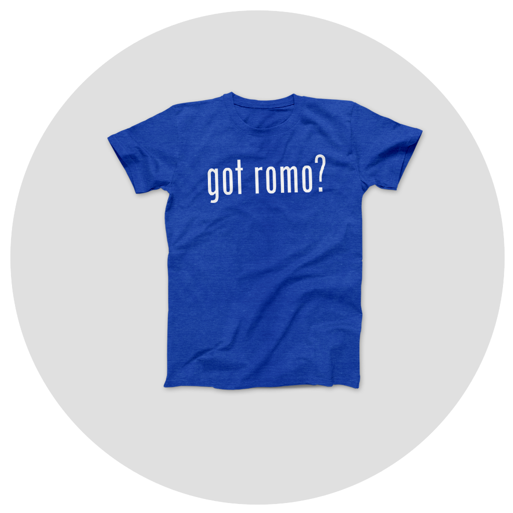 got romo? Blue Shirt – Team Dominican