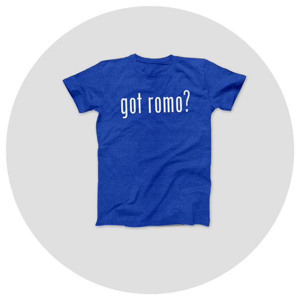 got romo? Blue Shirt