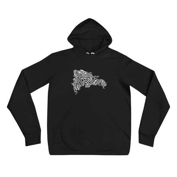 Dominican Map Print  Hoodie